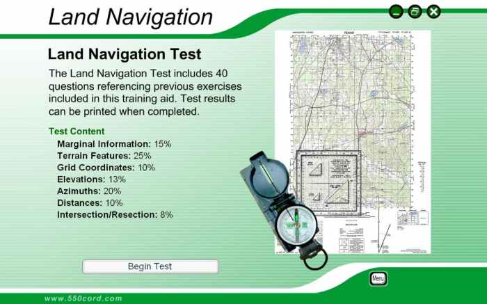 Cst land nav written exam